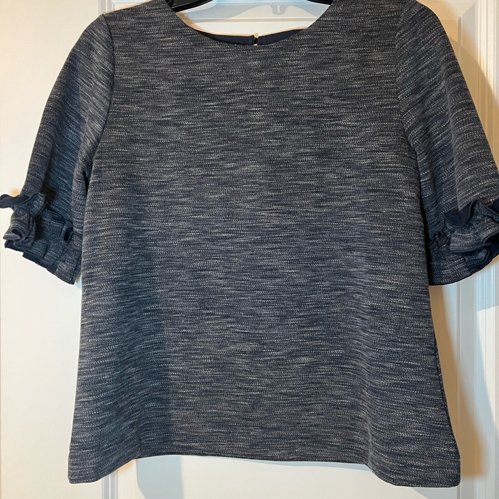 Banana Republic Textured Navy Blouse‎